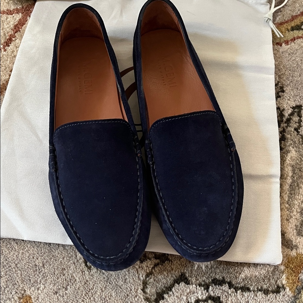New M. Gemi midnight blue suede Felize